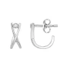Demi-créoles Femme LA GARÇONNE HARMONIE INFINIE Argent 925/1000 Diamant