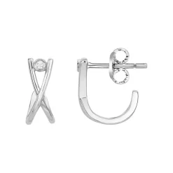 Demi-créoles Femme LA GARÇONNE HARMONIE INFINIE Argent 925/1000 Diamant