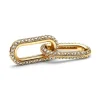 Double Link Femme PANDORA ME PAVÉ Doré 14 Carats