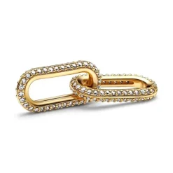 Double Link Femme PANDORA ME PAVÉ Doré 14 Carats