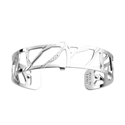 Manchette Femme 14mm LES GEORGETTES TIGRE Laiton Argenté