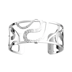 Manchette Femme 25mm M LES GEORGETTES REPTILE Laiton Argenté