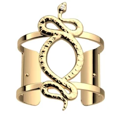 Manchette Femme 40mm M LES GEORGETTES SERPENT Laiton Doré