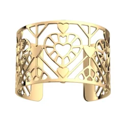 Manchette Femme 40mm M LES GEORGETTES COEUR Laiton Doré