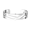 Manchette Femme 14mm M LES GEORGETTES RUBAN Laiton Argenté