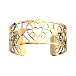 Manchette Femme 25mm M LES GEORGETTES COEUR Laiton Doré