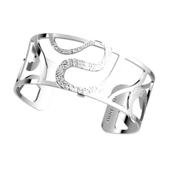 Manchette Femme 25mm M LES GEORGETTES REPTILE Laiton Argenté