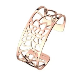 Manchette Femme 25mm M LES GEORGETTES NÉNUPHAR Laiton Doré Rose