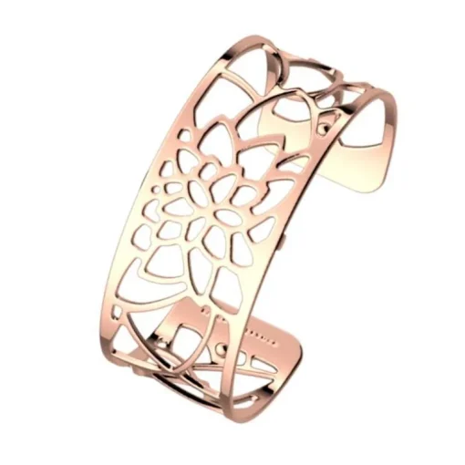 Manchette Femme 25mm M LES GEORGETTES NÉNUPHAR Laiton Doré Rose