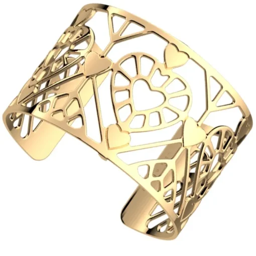 Manchette Femme 40mm M LES GEORGETTES COEUR Laiton Doré
