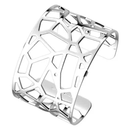 Manchette Femme 40mm M LES GEORGETTES GIRAFE Laiton Argenté