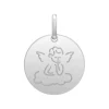 Médaille Ange OR 375/1000 Blanc