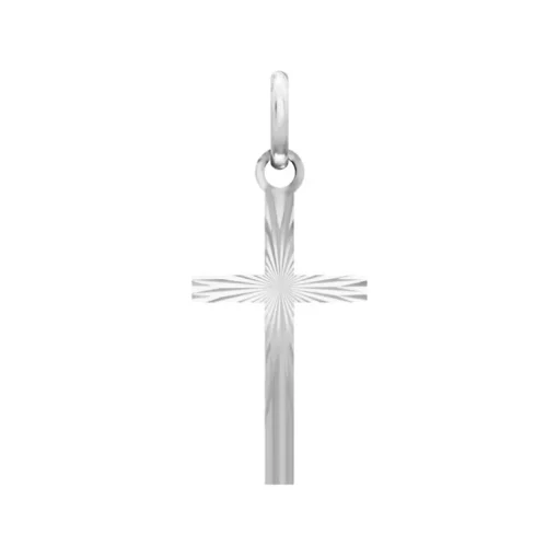 Médaille Croix OR 375/1000 Blanc