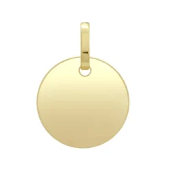 Médaille Plaque Ronde OR 750/1000 Jaune