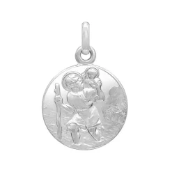 Médaille Saint Christophe OR 375/1000 Blanc