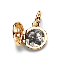 Médaillon Femme PANDORA AMOUR OUVRABLE ET GRAVABLE Doré 14 Carats