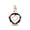 Médaillon Femme PANDORA ME CŒURS Doré Rose 14 Carats