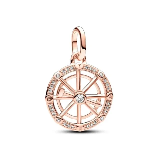Médaillon Femme PANDORA ME ROUE DE LA FORTUNE Doré Rose 14 Carats