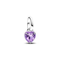 Mini Charm Femme Pandora Pendant Cœur Chakra Violet 793042C04