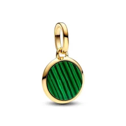 Mini Charm Femme Pandora Médaillon Gravable Vert 763389C01