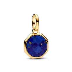 Mini Charm Femme Pandora Médaillon Gravable Bleu 763388C01