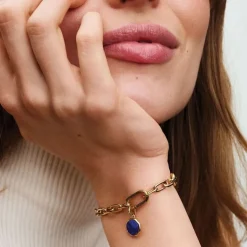 Mini Charm Femme Pandora Médaillon Gravable Bleu 763388C01