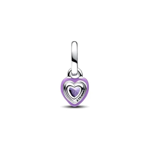 Mini Charm Femme Pandora Pendant Cœur Chakra Violet 793042C04