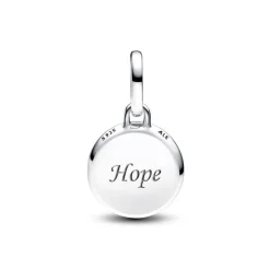 Mini Charm Femme Pandora Médaillon Gravable Verre de Murano Rouge 793389C01