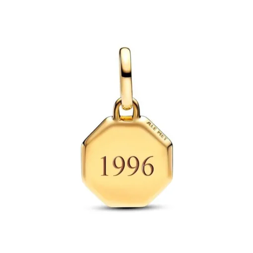 Mini Charm Femme Pandora Médaillon Gravable Bleu 763388C01