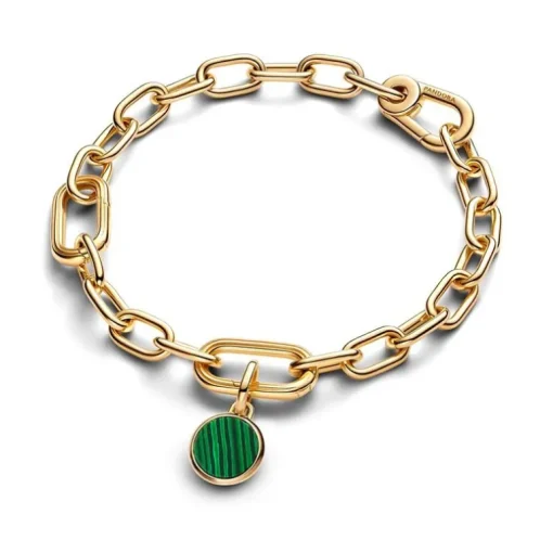 Mini Charm Femme Pandora Médaillon Gravable Vert 763389C01