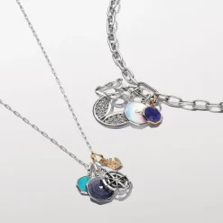 Mini Charm Femme Pandora Médaillon Gravable Bleu 763388C01