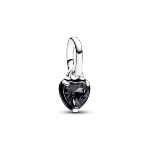 Mini Dangle Femme PANDORA ME CŒUR CHAKRA NOIR Argent 925/1000