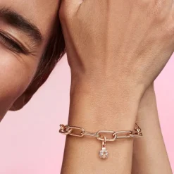 Mini Dangle Femme PANDORA ME COCCINELLE PORTE-BONHEUR Doré Rose 14 Carats