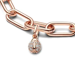 Mini Dangle Femme PANDORA ME COCCINELLE PORTE-BONHEUR Doré Rose 14 Carats