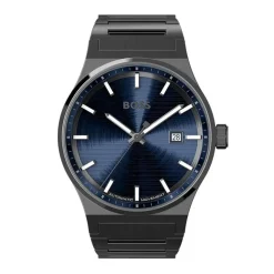 Montre Automatique Homme BOSS CANDOR BLEU Acier Noir