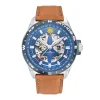 Montre Automatique Homme PATROUILLE DE FRANCE ATHOS 8 Cuir Brun