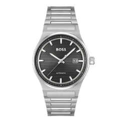 Montre Automatique Homme BOSS CANDOR NOIR Acier Argenté