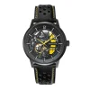 Montre Automatique Homme PIERRE LANNIER PADDOCK Cuir Perforé Noir