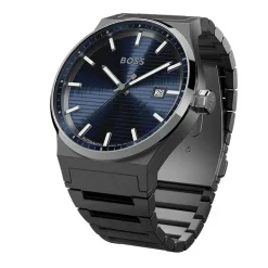 Montre Automatique Homme BOSS CANDOR BLEU Acier Noir