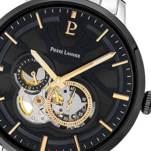 Montre Automatique Homme PIERRE LANNIER TRIO Acier Argenté