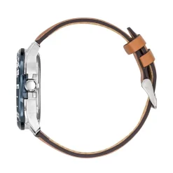 Montre Automatique Homme PATROUILLE DE FRANCE ATHOS 8 Cuir Brun