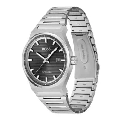 Montre Automatique Homme BOSS CANDOR NOIR Acier Argenté
