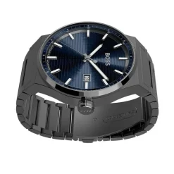 Montre Automatique Homme BOSS CANDOR BLEU Acier Noir