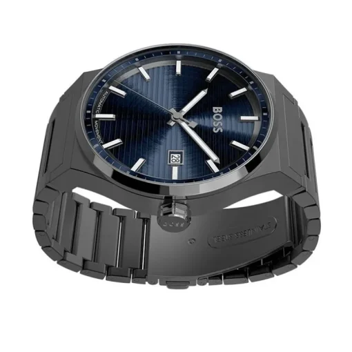 Montre Automatique Homme BOSS CANDOR BLEU Acier Noir