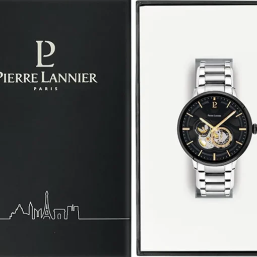 Montre Automatique Homme PIERRE LANNIER TRIO Acier Argenté