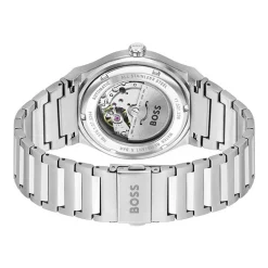 Montre Automatique Homme BOSS CANDOR NOIR Acier Argenté