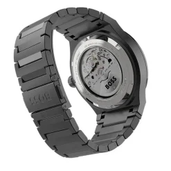 Montre Automatique Homme BOSS CANDOR BLEU Acier Noir