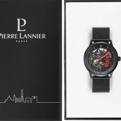 Montre Automatique Homme PIERRE LANNIER PADDOCK Acier Noir