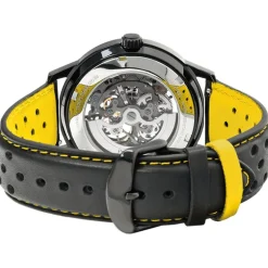 Montre Automatique Homme PIERRE LANNIER PADDOCK Cuir Perforé Noir