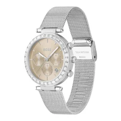 Montre Chronographe Femme BOSS ANDRA Acier Argenté